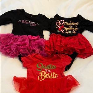 3 pack Christmas onesies